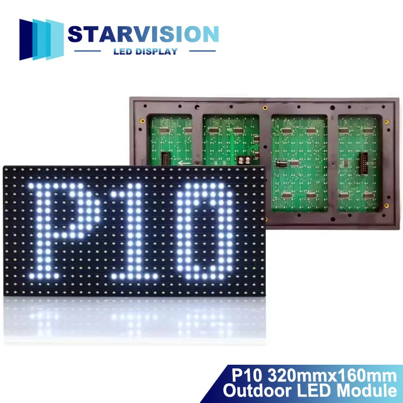 

P10 Indoor LED Module 320x160 32x16 Pixels SMD Full Color 1/8 Scan HUB75 High Brightness RGB Advertising Display Panel