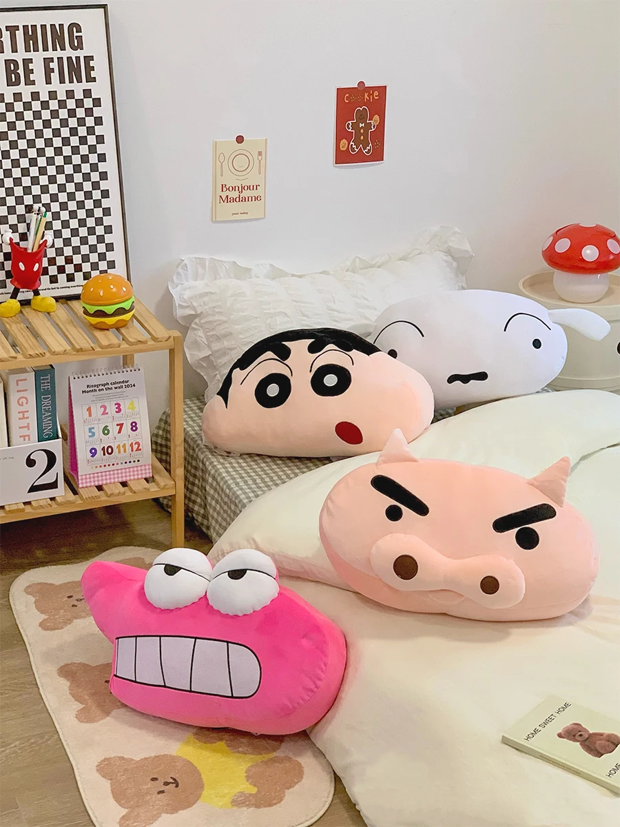 MINISO Crayon Shin-chan Plush Pillow Buriburizaemon Pillow Boochan Waniyama Throw Pillow Cuddly Plushies Xmas Gifts Child Kids