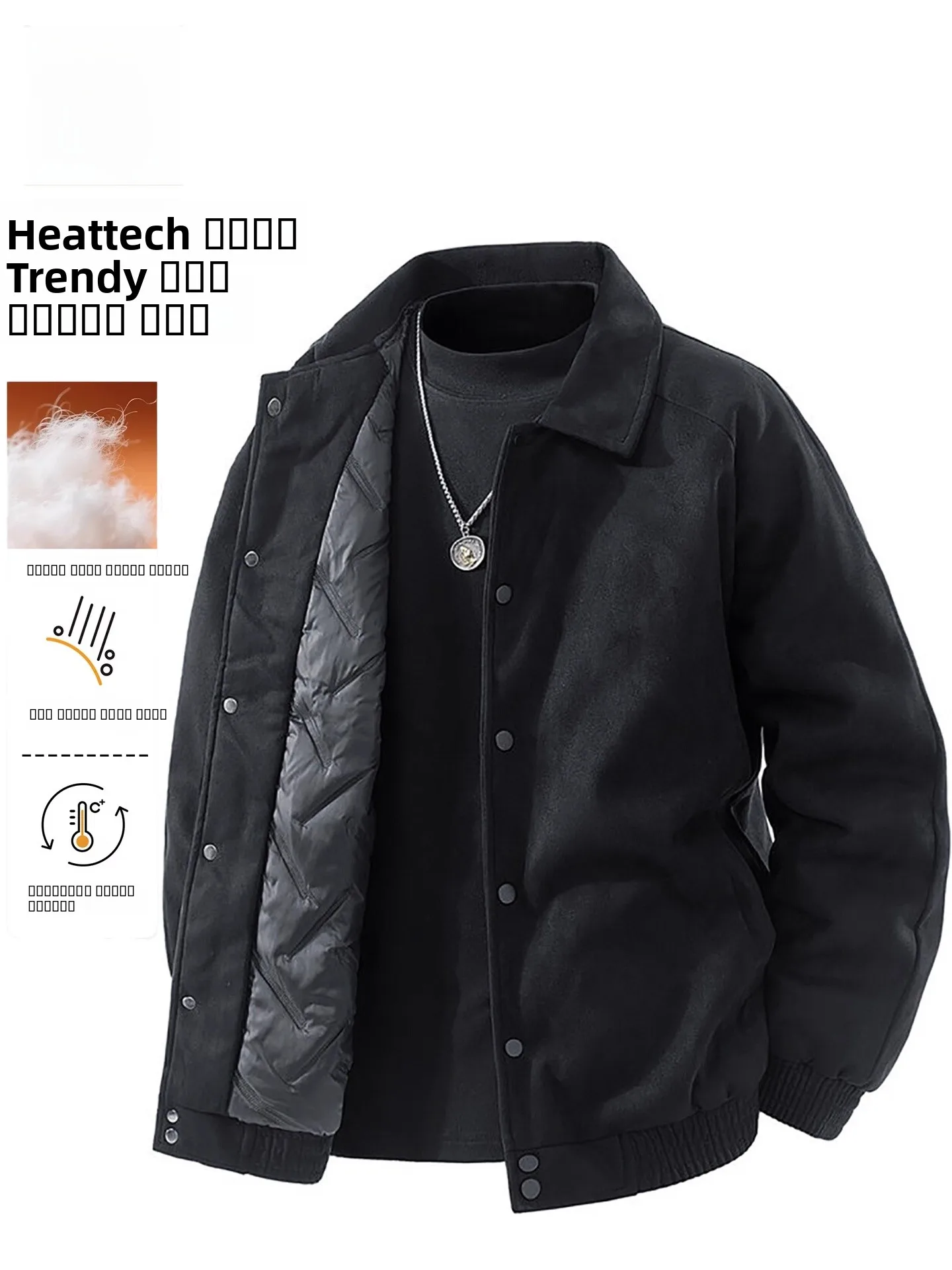 

Мужская куртка свободного кроя из оленьей кожи с бархатным эффектом, повседневная универсальная рабочая одежда, осенне-зимняя новинка в американском стиле Woodpecker