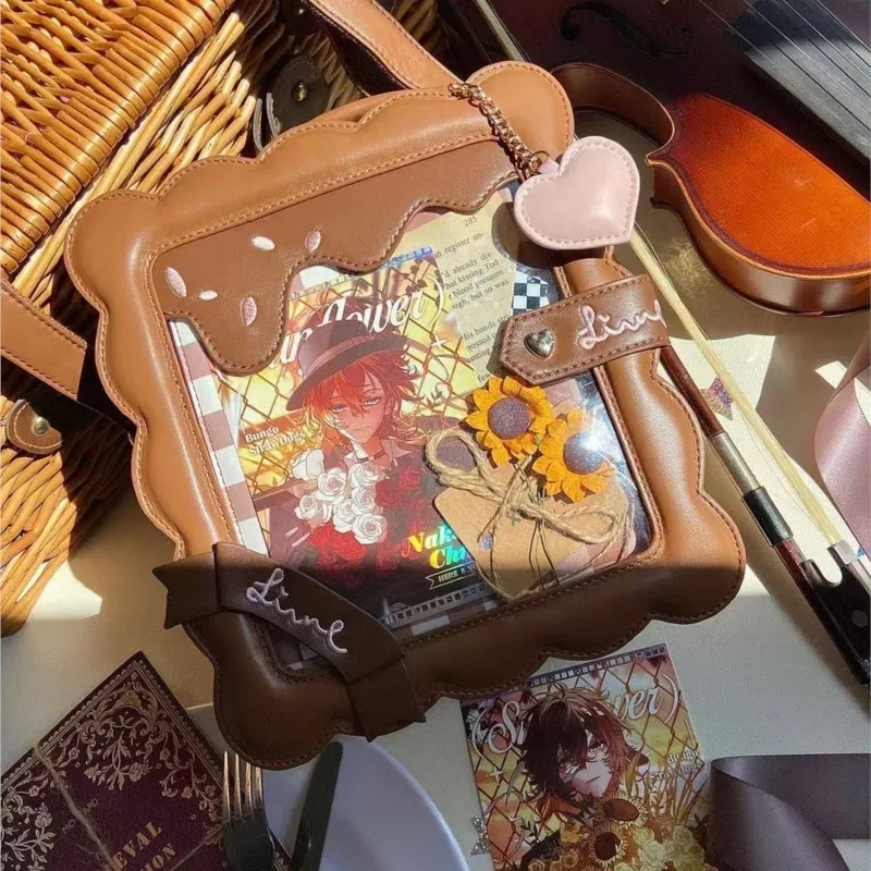 Sweet Cute Cartoon Biscuit Handbag Women Large Capacity Transparent Anime Ita Bag Ladies Everyday Multi Functional Backpack 2025