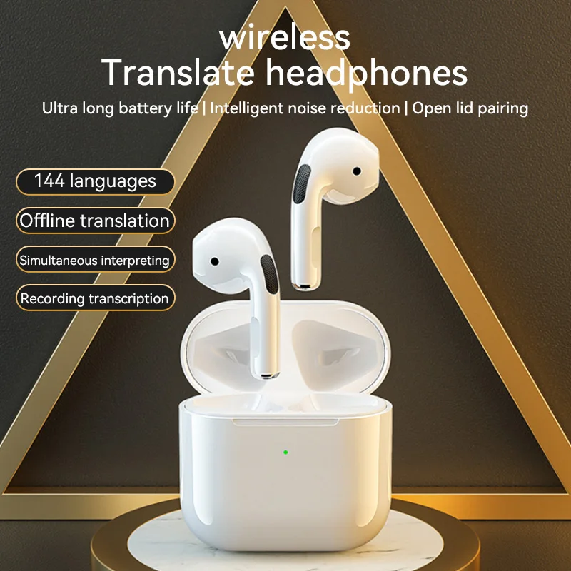 Pro 4 TWS Wireless Earphone Translation Bluetooth In Ear Headphone Touch Control Headset Built-in Mic For iPhone XIAOMI Huawei