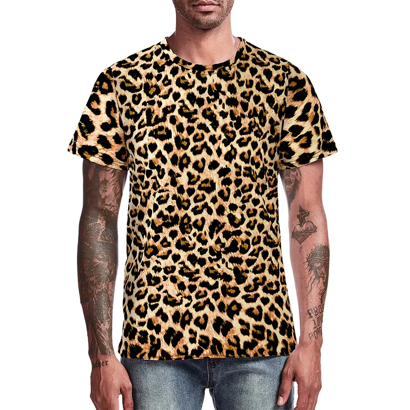 Summer Leopard Snakeskin T-shirt Animal 3D Print Men Women Hip Hop Oversized T Shirts Streetwear Harajuku Tees Tops Kid Clothing