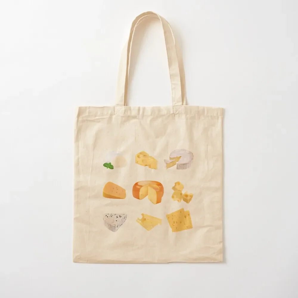 

3D Cheese Variety - Mozarella, Swiss, Cheddar, Camembert, Emmental, Gouda Gorgonzola Tote Bag canvas bags Shopper bag Tote Bag