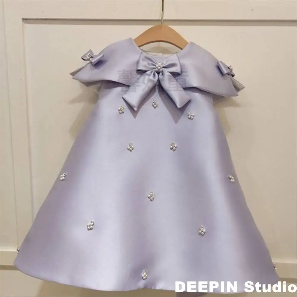 

Baby Girls Dresses 1 Year Kids Tutu Bow Newborn Christening Princess Vestido Toddler Birthday Children Baptism Baby Girl Clothes