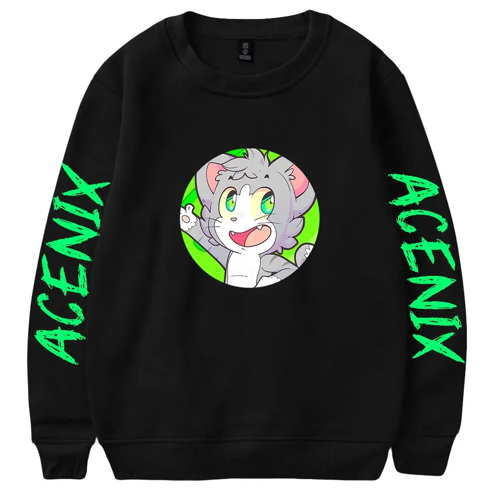 Acenix Merch Crewneck Sweatshirt Women Men O-neck Long Sleeve Cartoon Graphic Hoodie Harajuku Pullover Tops