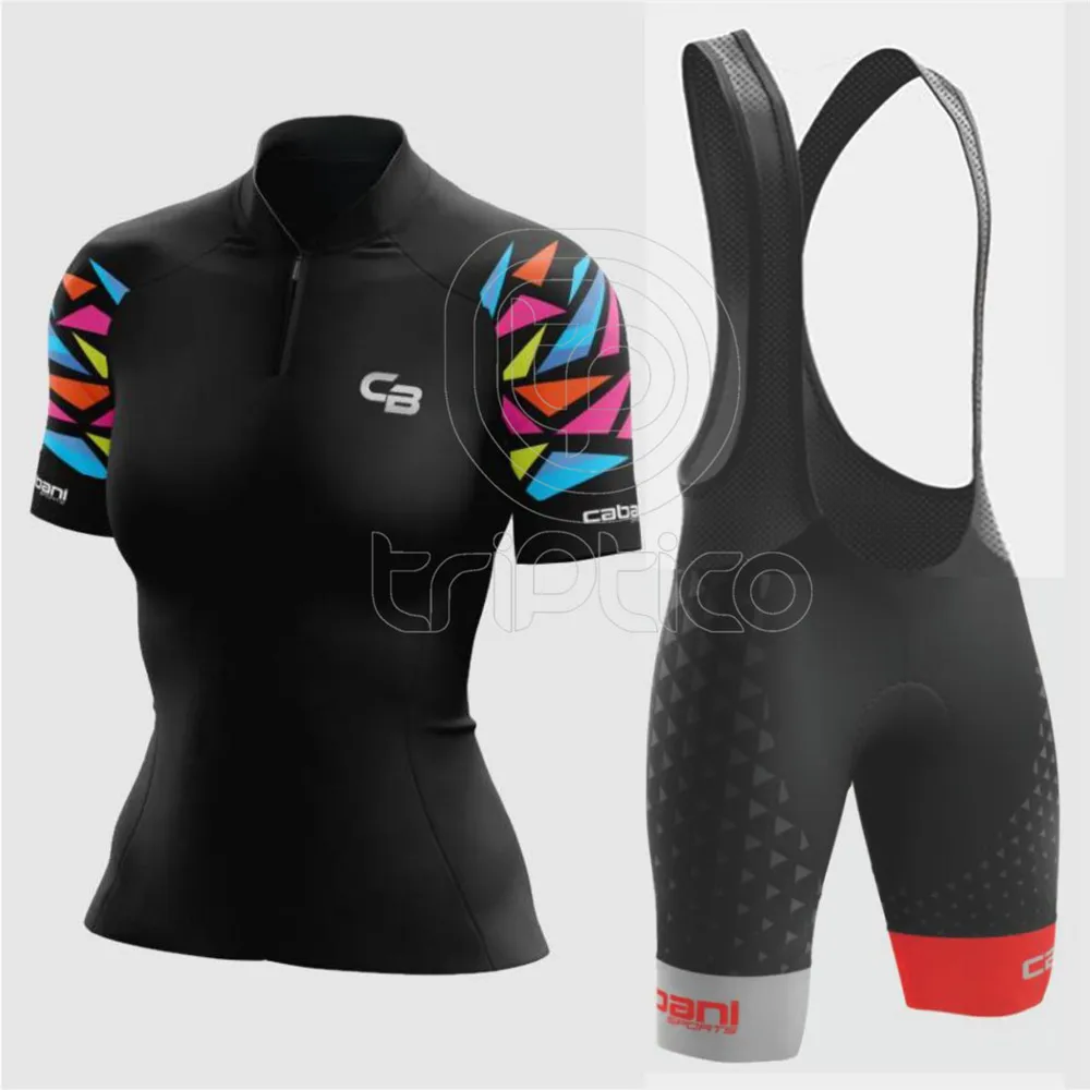 

New Cabani Sports Pro Women Cycling Shirt Clothing Bicycle Jersey Set MTB Team Girls Wear Mountain Maillot Ropa Ciclismo Uniform