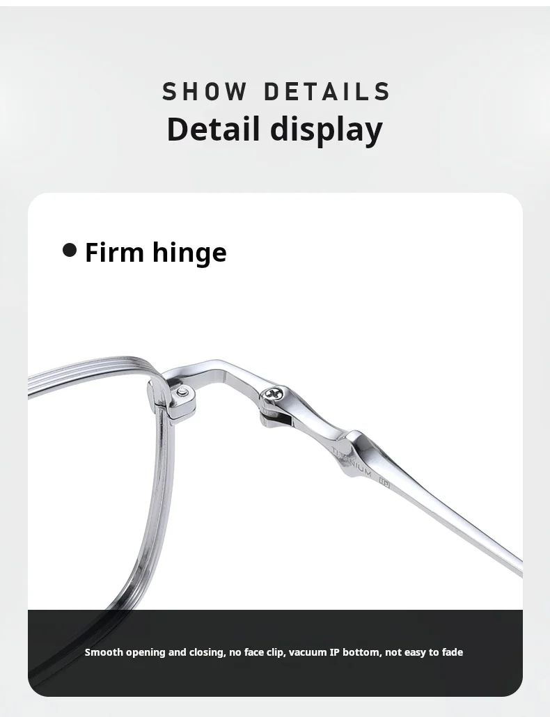 YIMARUILI Retro Pilot männer Brille Rahmen Ultraleicht Trendy Titan Legierung Große Größe Optische Brillen Frauen M1910 – Detail 5