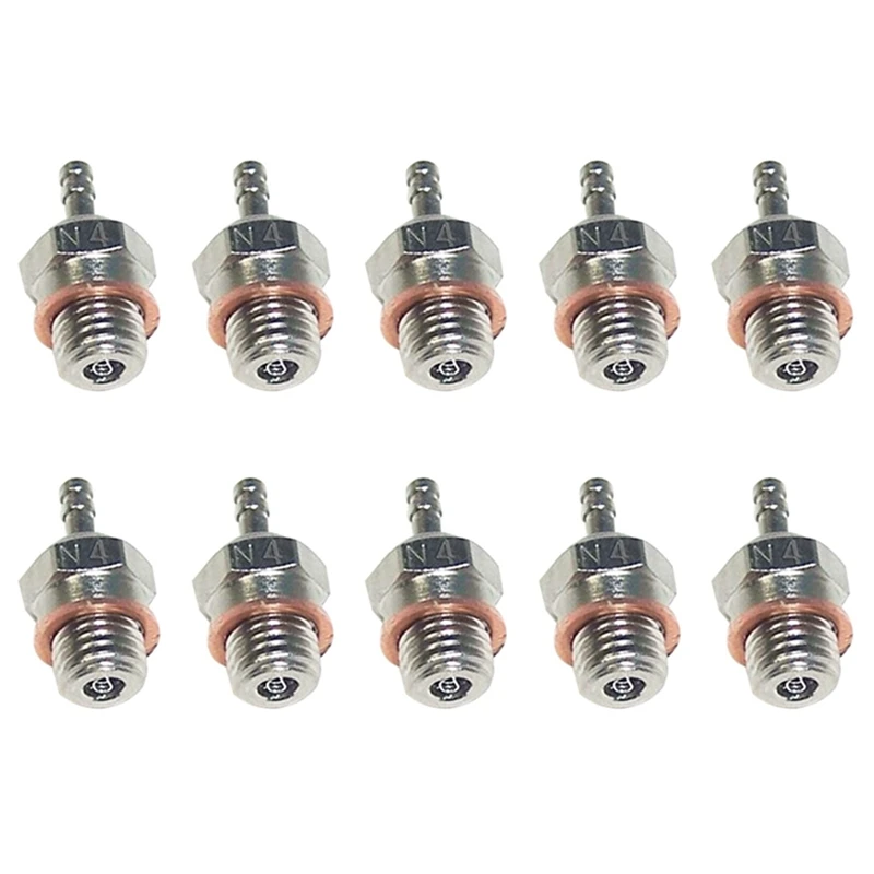

【Flash Sale】10X N4 Hot Glow Plug Spark For HSP 70117 1/10 1/8 RC Buggy Truck Vertex SH Nitro Engine Parts