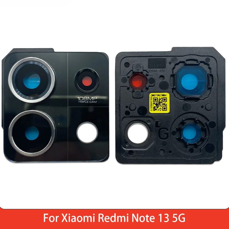 Back Camera Glass Lens for Xiaomi Redmi Note 13 5G Rear Back Camera Glass Lens With Frame Replacement Parts
