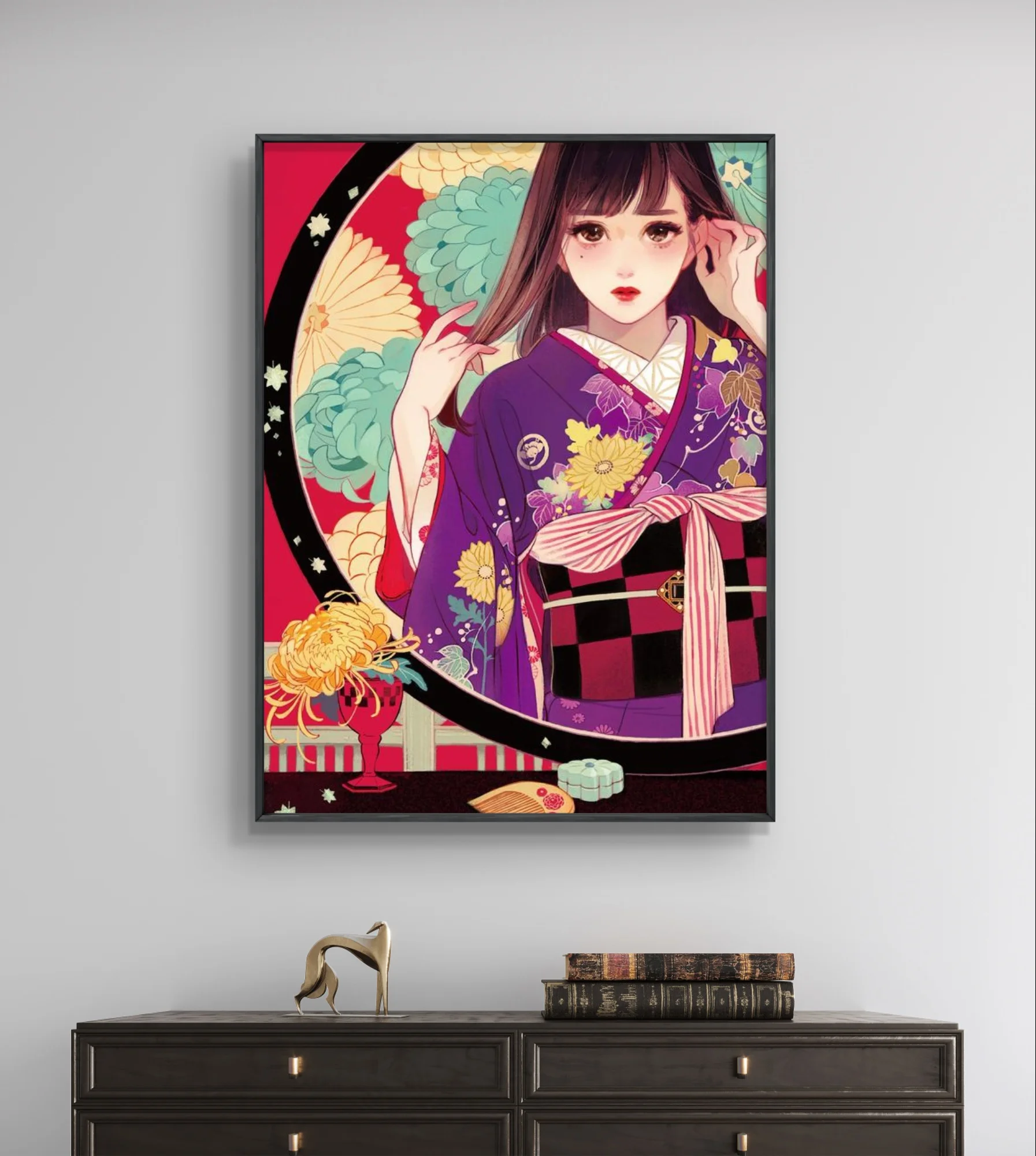 Kimono Girl Diamond Art Painting Cherry Blossoms And Geisha Diamond Embroidery Cross Stitch Adult Handicraft Home Wall Decor