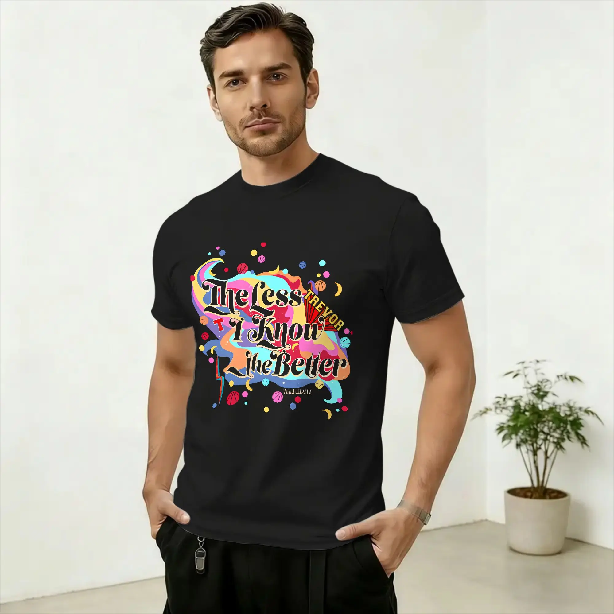 Amazing Tame Impala The Less I Know the Better T-Shirts for Men Crew Neck Pure Cotton T Shirt  Short Sleeve Tees Plus Size Tops