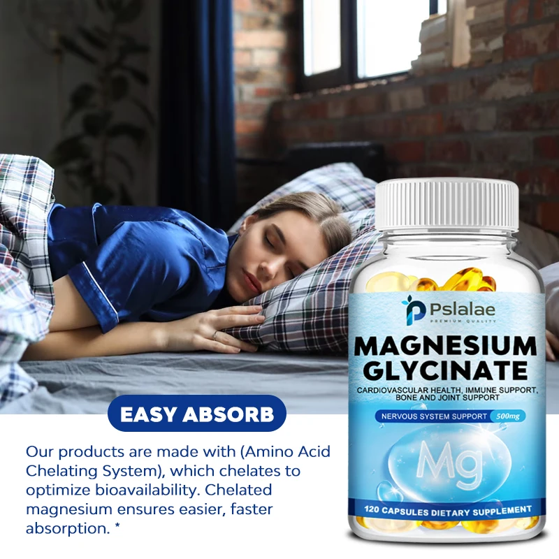 Magnesium Glycinate Capsules - Supports Bone, Heart, Nerve, Muscle, Joint Health and Promotes Sleep