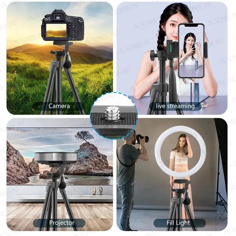 26cm Photo Ringlight LED Selfie Ring Light Phone Lamp Photography Lighting with Tripod Stand Holder, Optional Remote Control