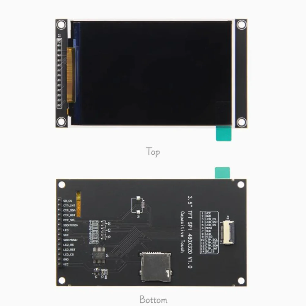 2,8/3,2/3,5 Zoll SPI Serieller Anschluss TFT LCD Kapazitiver Touchscreen-Display-Modul IPS-Version Schwarz – Detail 15