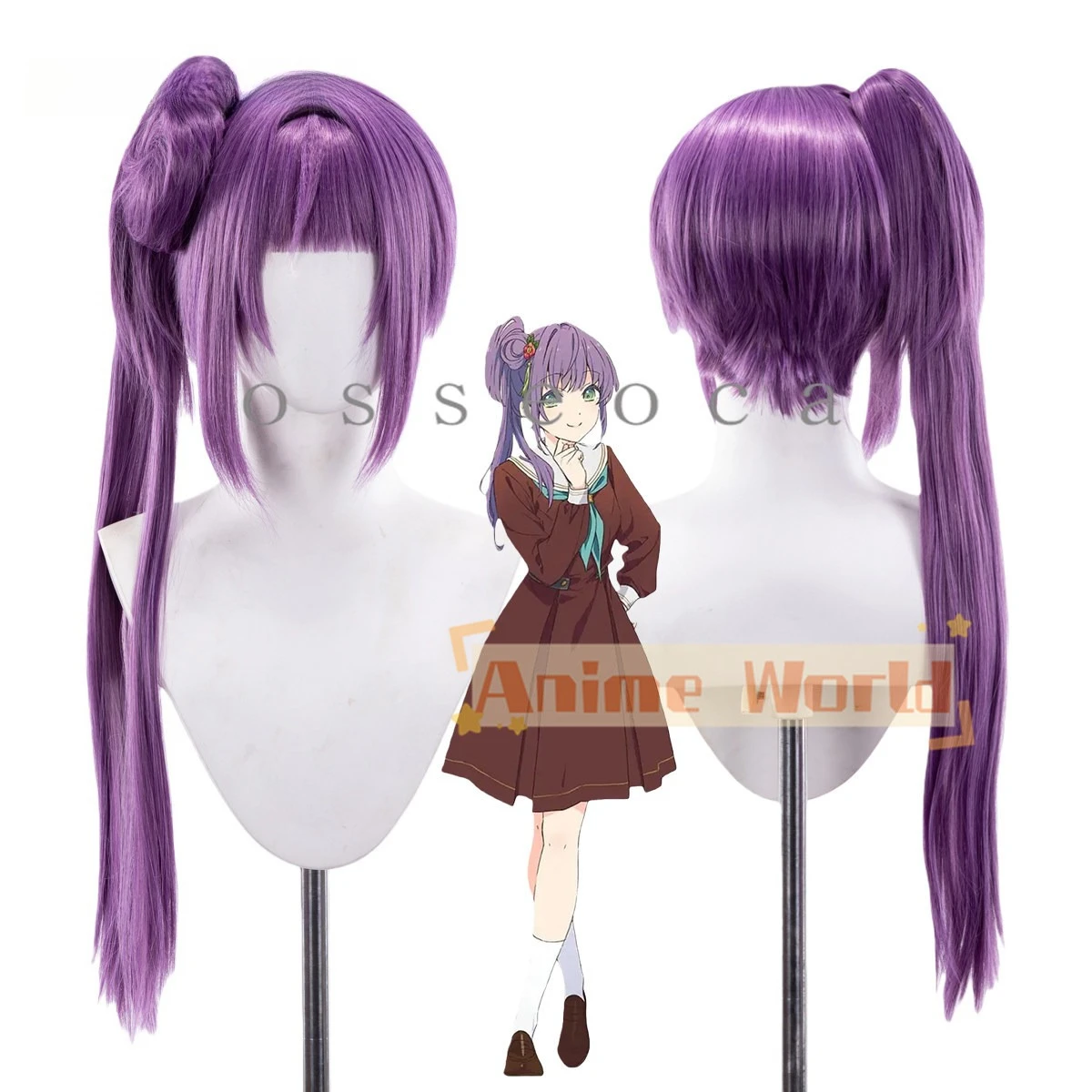 Anime Kozue Otomune Wig Halloween Carnival Party Props Synthetic Hair Heat Resistant Fiber + Wig Cap