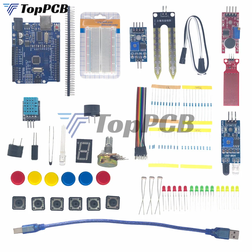 kit-inicial-basico-para-arduino-uno-set-r3-diy-kit-placa-r3-placa-de-ensaio-caixa-de-varejo