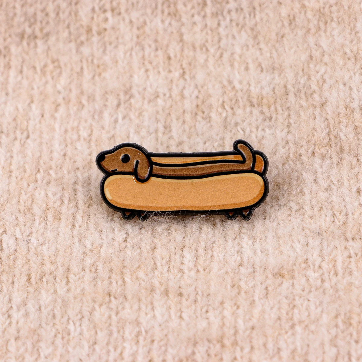 Lustige Dackel-Hunde-Emaille-Anstecknadel, Niedliche Würstchenhunde-Brosche für Tierliebhaber & Rucksack-Dekoration, Geschenk für Freunde – Detail 6