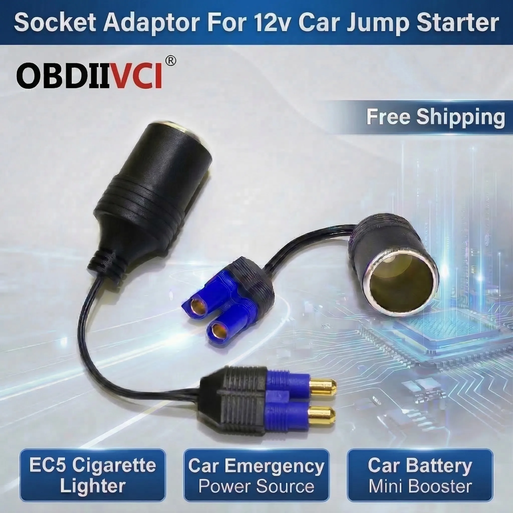 A++Quality EC5 Cigarette Lighter Socket Adaptor For 12v Car Jump Starter Car Emergency Power Source for Car Battery Mini Booster