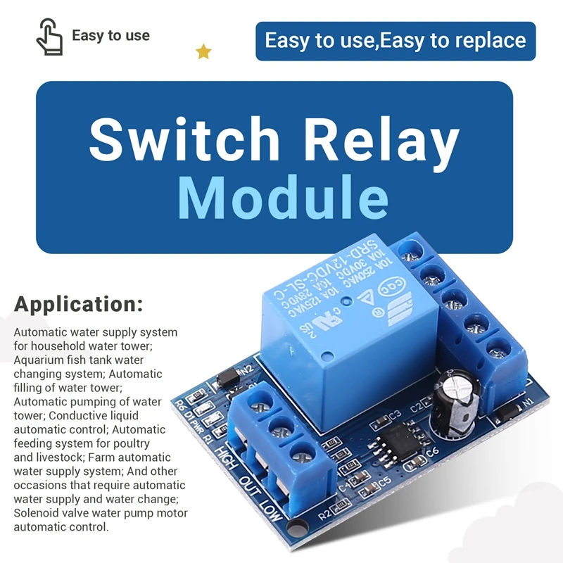 2 In 1 Pump Pour Water Automatic Controller DC12V Liquid Level Sensor Switch Relay Module For Motor Fish Tank Waterhouse