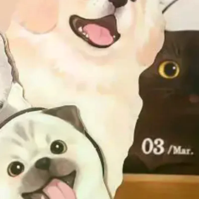 

2026 милая серия кошек и собак, настольный календарь, настольный планировщик, органайзер для годовой повестки дня, заметки для домашнего офиса, школы, ежедневный планировщик