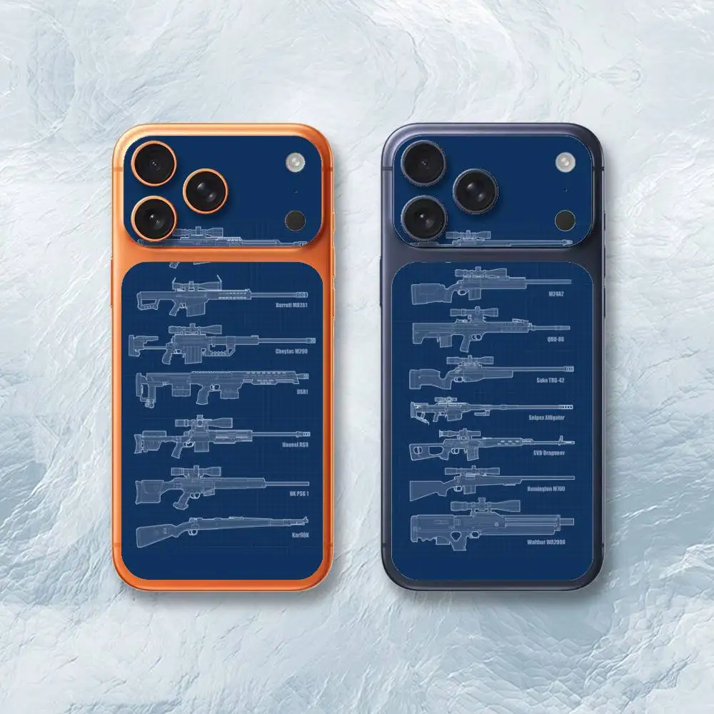 

AS50 AWM Sniper Rifle Sticker Film Wrap Decal Sticker for iPhone 17 Pro Max