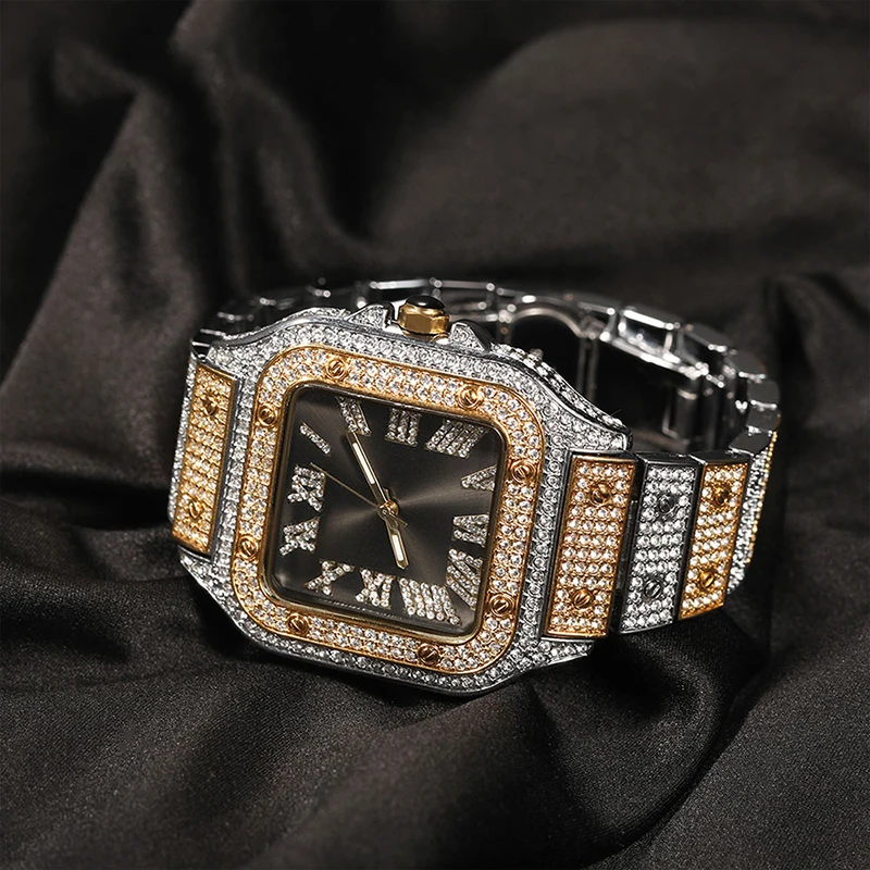 Hip Hop Luxury Quartz Wrist Wa - огляд і ціна Jewelry Watches Silver