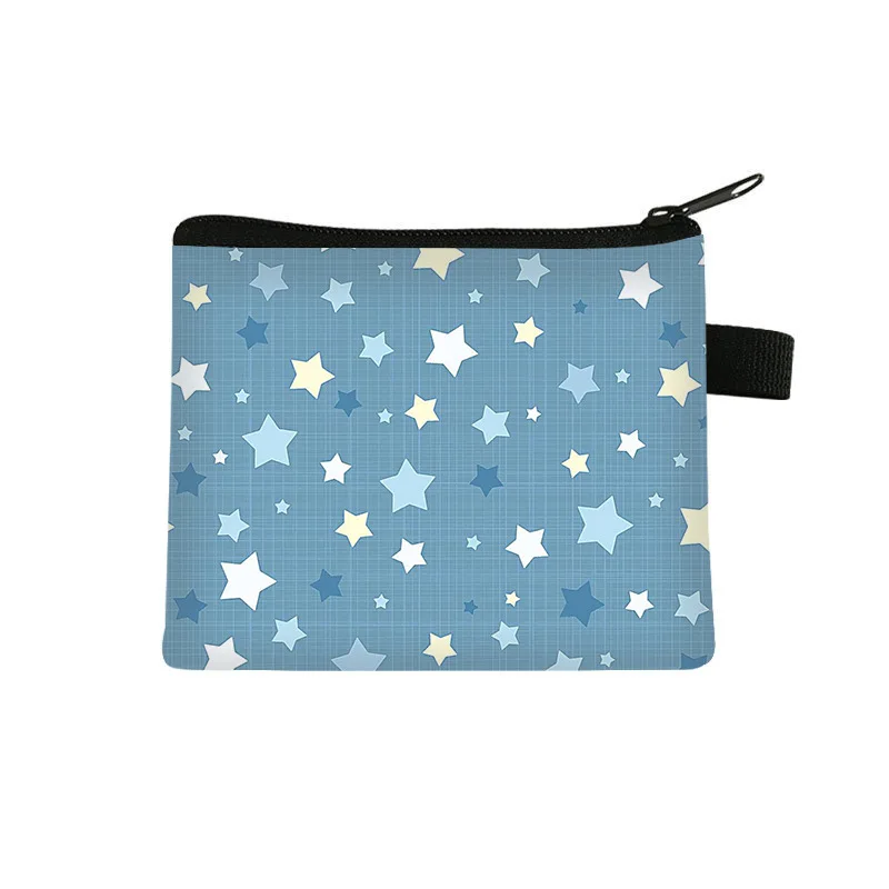 New Star Pattern Student Coin Purse Cartoon Cute Earphone Bag Mini Zipper Coin Wallet Women's Wallet Card Wallet Cardholder