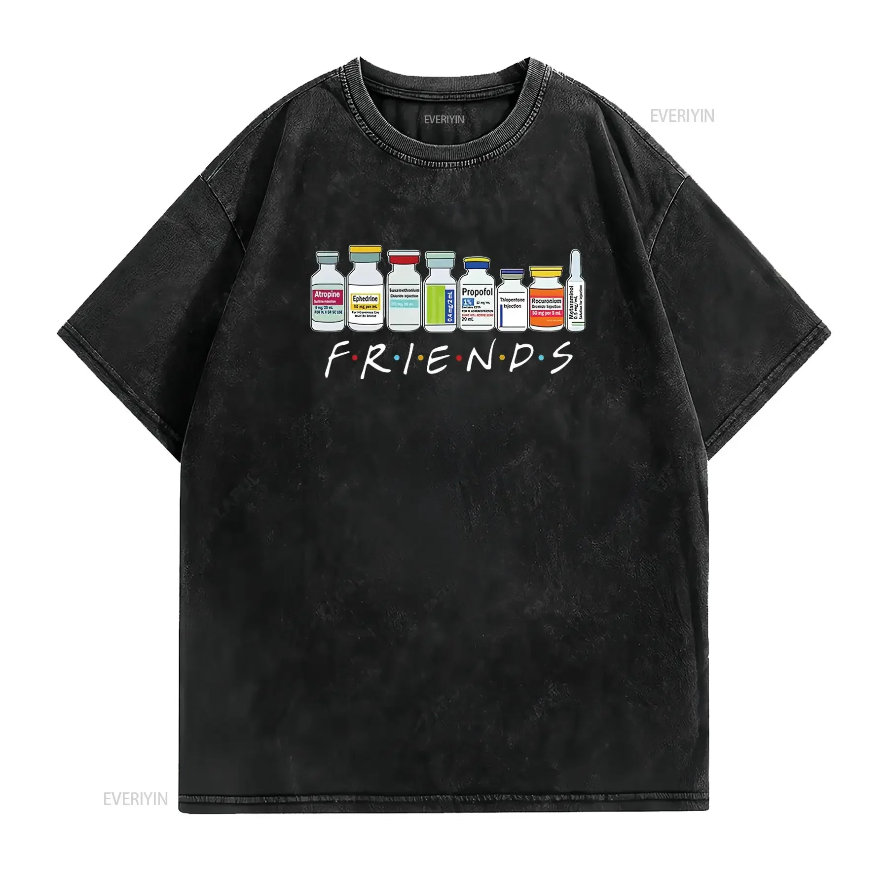 Mens Nurse Friends SweaT T Shirt ICU Propofol Nursing School CRNA Medical Critical Care For Black Medium vintage Washed homme