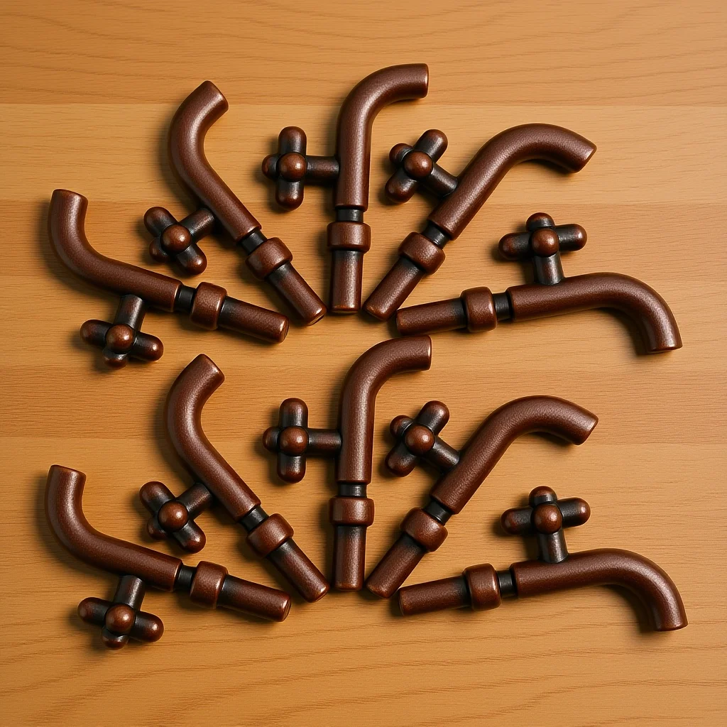 

10Pcs Miniature Faucet Decor Dollhouse Bathroom Kitchen DIY Accessories Realistic Touch Fine Craftsmanship Single Handle Fake