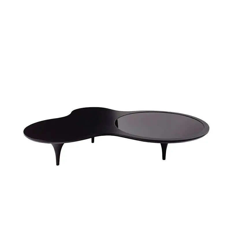 

Modern simple medieval black cream style coffee table living room home