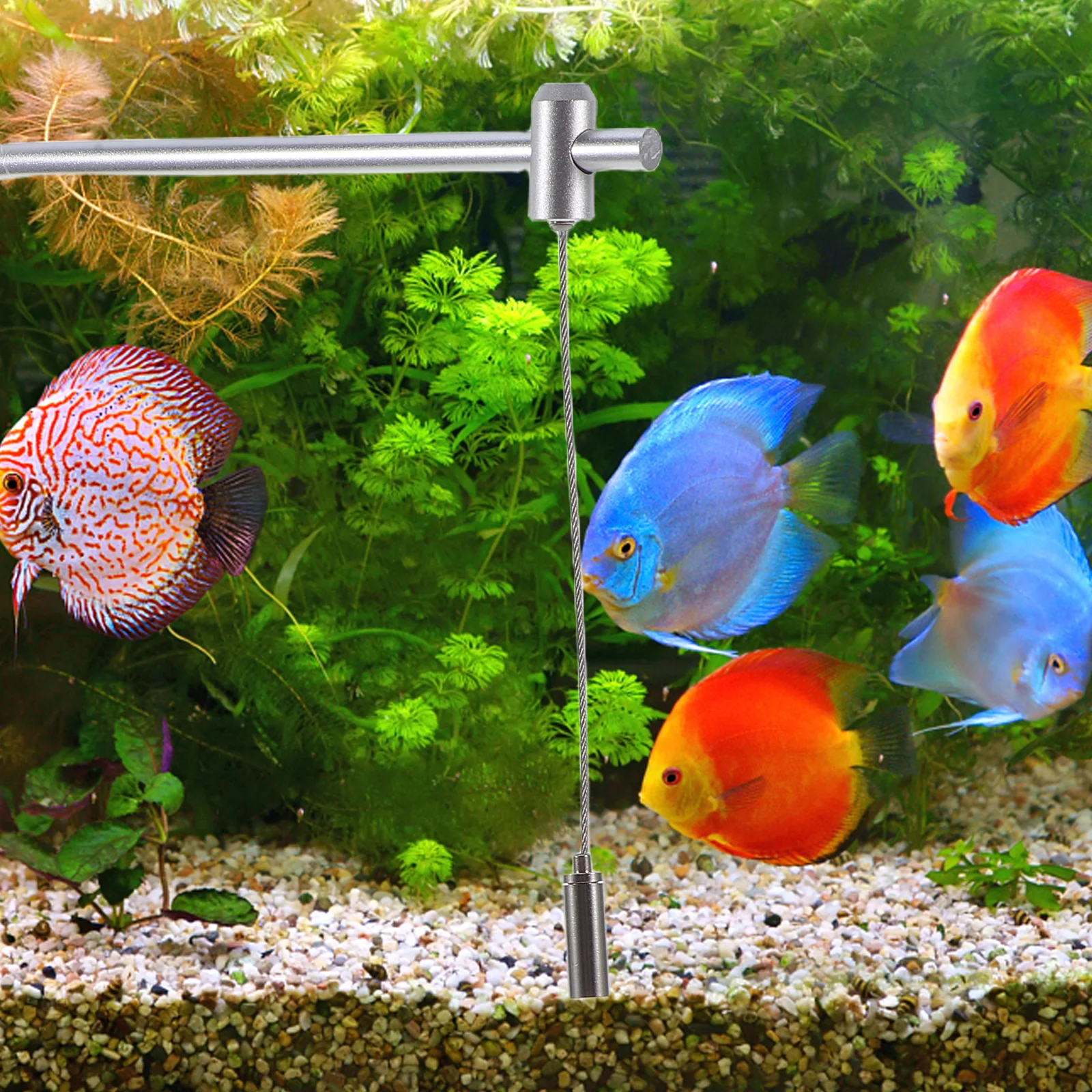 

2Pcs Aquarium Light Riser Bracket Aluminum Alloy Adjustable Lamp Holder for Fish Tank Saltwater Freshwater Plant Growth Lighting