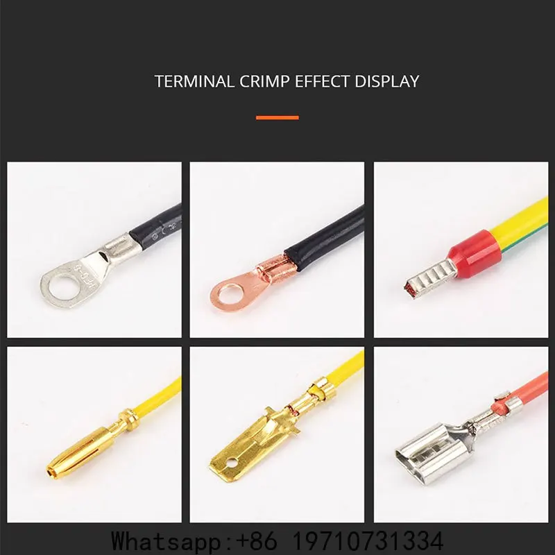 AM-10 Pneumatic Crimping Tool Air Powered Wire Terminal Crimper Plier Machine Up to 16mm² with 4 Optional Die Sets