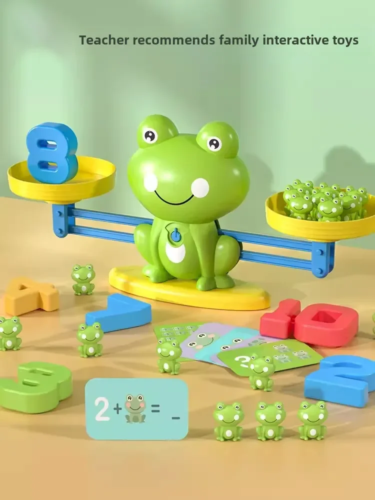 Digital balance scale says math addition and subtraction logical thinking training interactive game