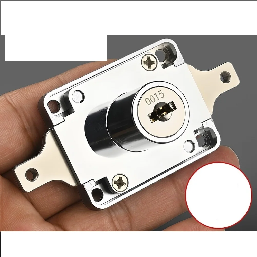 Zinc Alloy Cabinet Floor Lock with Tamper Resistant Design Foldable Copper Key for Wardrobe For file Cabinet Storage Cabinet Use