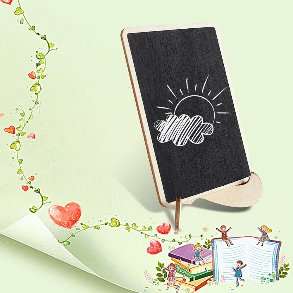 10 pezzi piccola lavagna con cavalletto mini gesso in legno per matrimonio compleanno Home Office Decor cartello bacheca lettera cancellabile