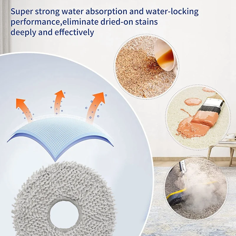 Replacement Parts Mop Pad For Ecovacs Deebot X2 / X2 Pro / DEX86 Robot Vacuum Cleaner Washable Mop Cloth
