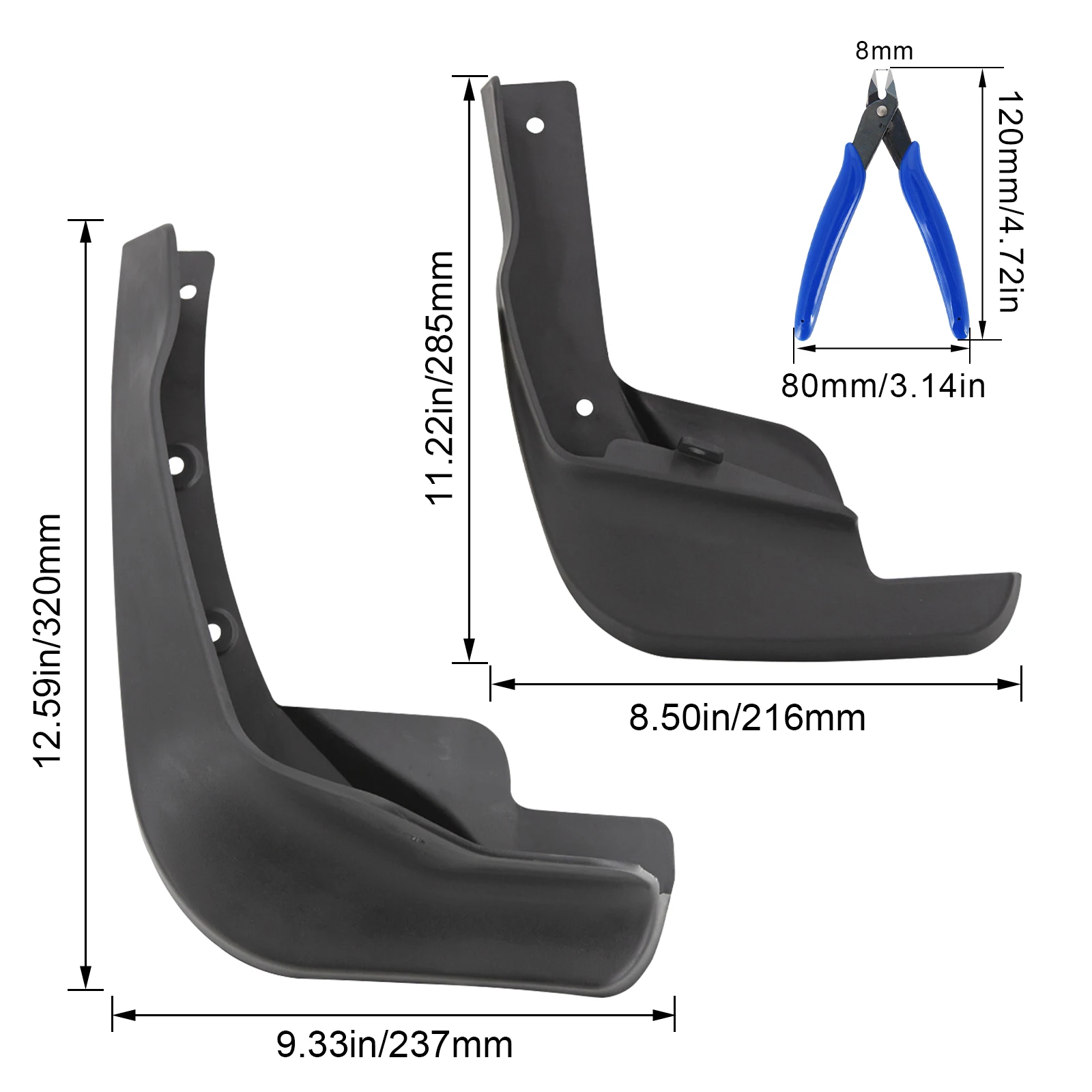 For Nissan Qashqai J11 2015-2022 Mudguards Molded Mudflaps Front & Rear Fender Mud Flap Splash Guards Protector Accessories