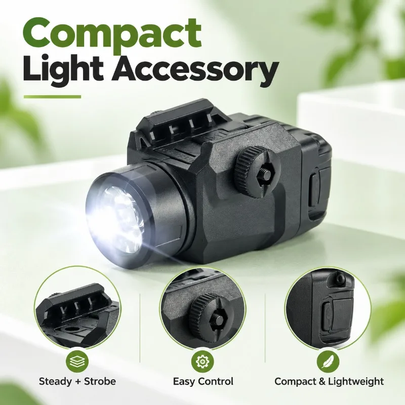 Lightweight Rail Mounted Lighting Ornament, Flash & Steady on, Small Decor Accessory