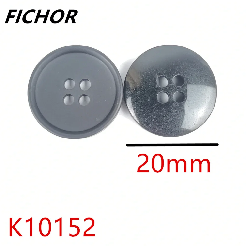 20pcs 20mm 4 Hole Black High RESIN Buttons Decorative Coat Kids Sewing Clothes Accessory Round Shirt button Garment