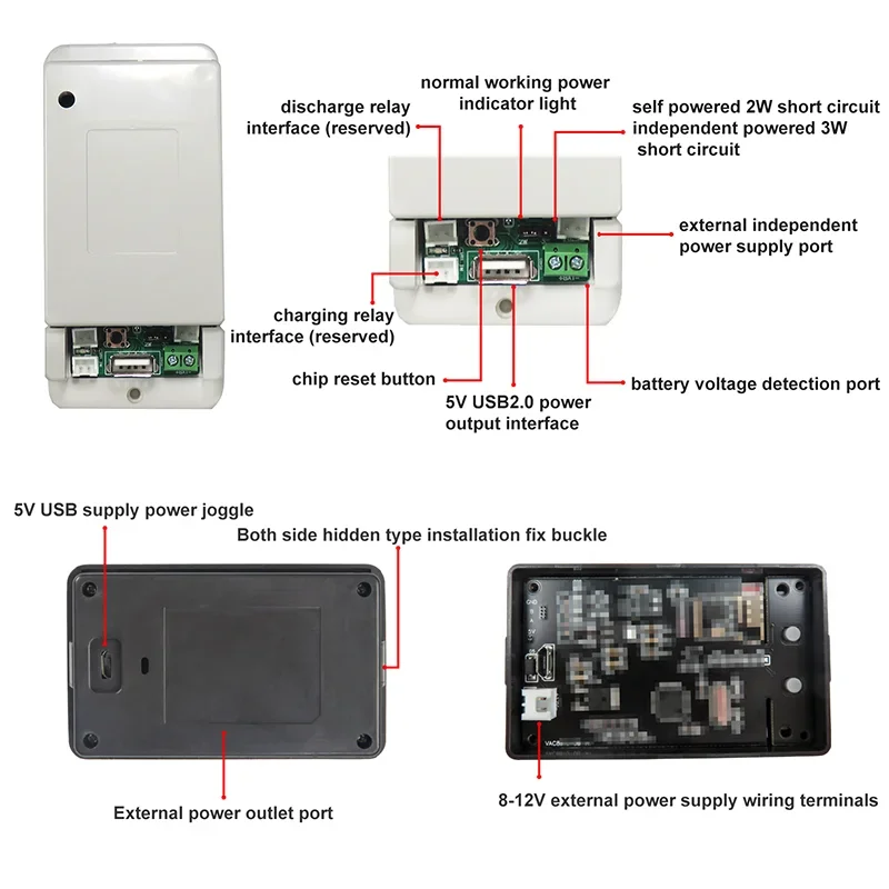 VAC8810 0-120V/500V 2.4 inch Color LCD Wireless Battery Capacity Tester Coulometer Current Voltage Power Meter Voltmeter