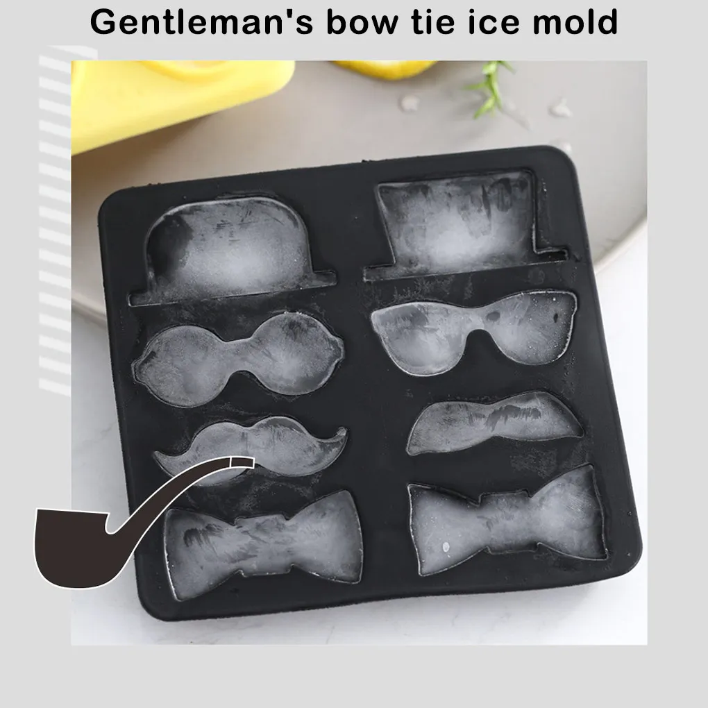 Gentleman Ice Cube Silicone Mold Mould Fondant Tray Home Accessories