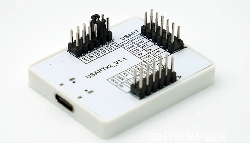 USB to Dual TTL Serial Nine-Pin Serial Port 1.8V2.5V2.8V3.3V5V Customized Level ESD Protection 3M
