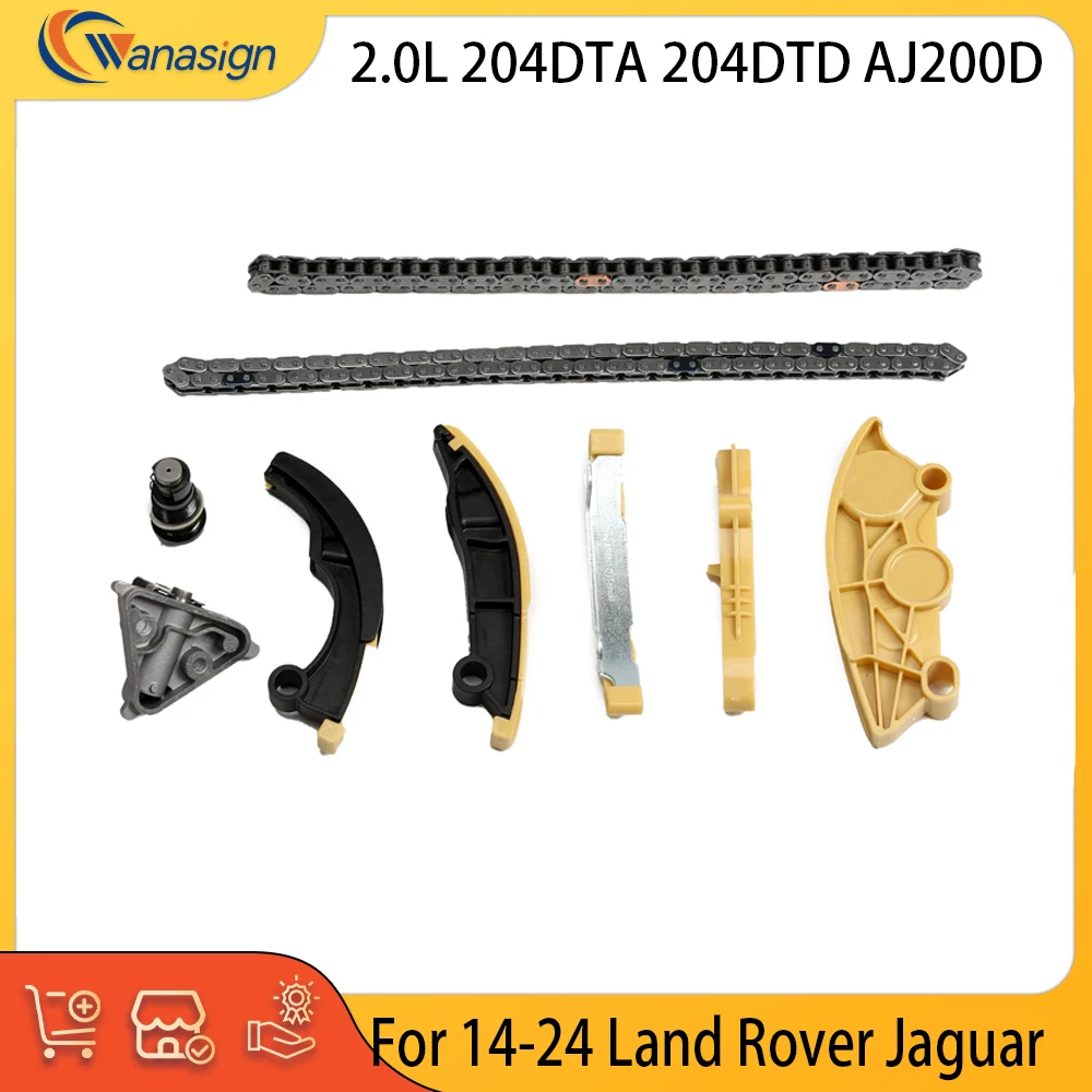 Engine Timing Chain Kit Fit 2.0 L Diesel 204DTA 204DTD AJ200D For Land Rover Discovery Sport Range Rover Jaguar E-PACE XF 2.0L