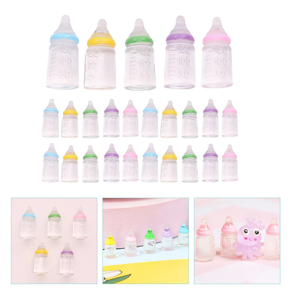 25 stuks fles decor baby shower partij gunst lichtgewicht miniatuur melkfles DIY aanbod tafel strooi decoraties