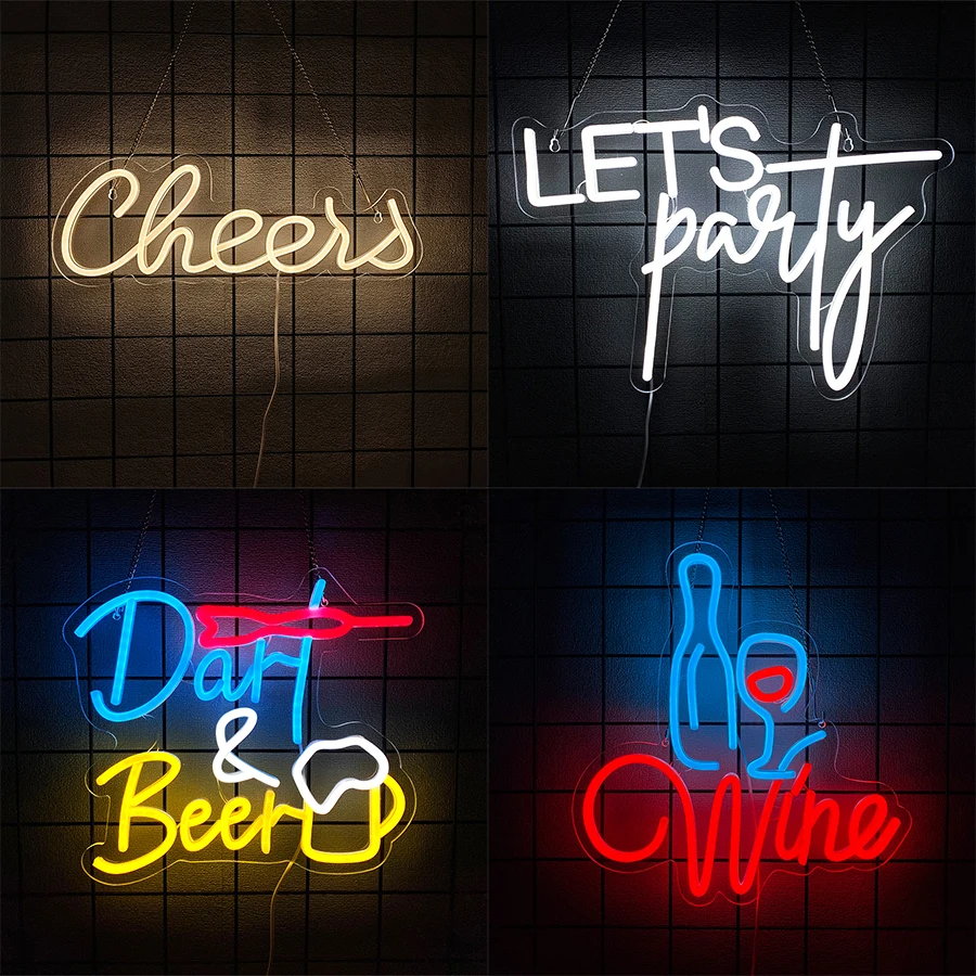 

Dart Beer Led Neon Sign, Red Wine Bottle Icon Used For Wall Decor, Beer Bar, Club, Restaurant, Birthday Party Art Wall Lamp.