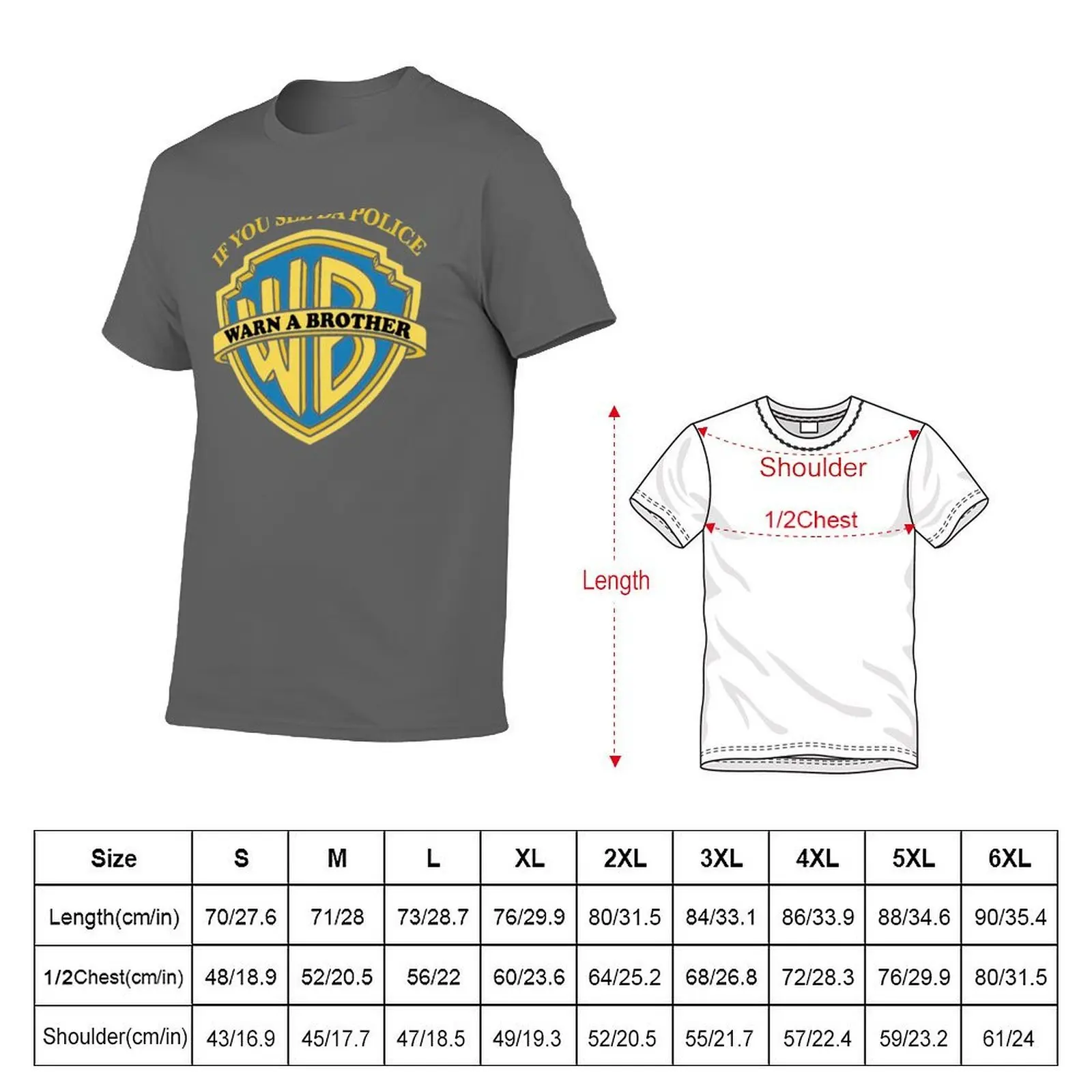 Warn a Brother T-Shirt Art Pattern Printed Casual Top