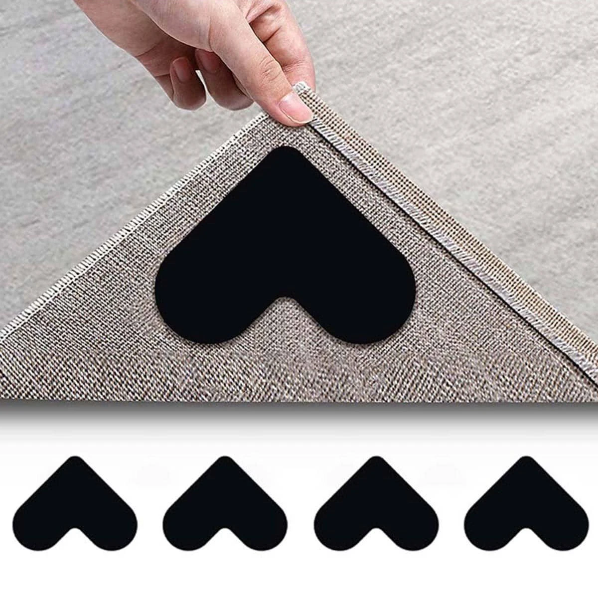 

Anti-slip Carpet Holder Sticker, Double-sided Tape, Bedroom, Kitchen, 4Pcs