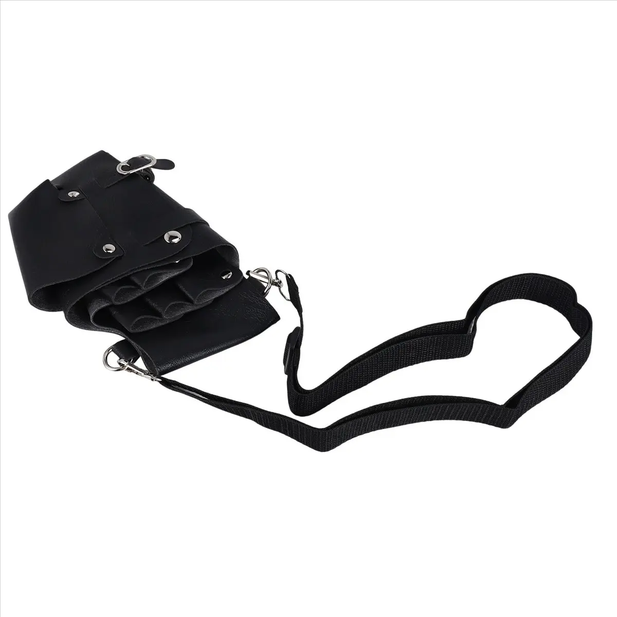ABQR Leather Hairdressing Case Tools Scissor Bag Barber Pouch Holder Rivet Purse Adjustable Waist Shoulder Belt