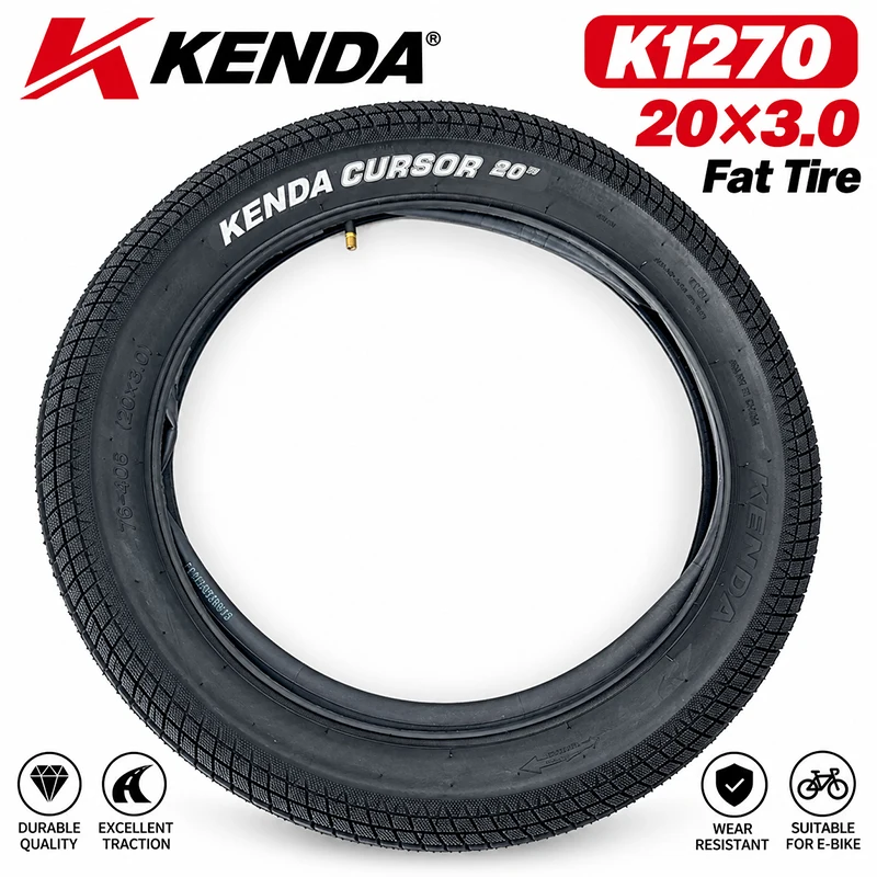 KENDA 20x3.0 16x4.0 Fatbike-Reifen mit Schlauch 76-406 E-Bike Elektrofahrrad Breiter Reifen – Detail 13
