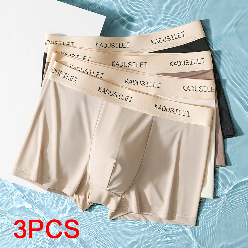 Eisseide Boxershorts Herren Mode Männer Boxer Herrenunterwäsche Set Boxershorts und Unterhosen Unterwäsche Boxer Männliche Kurze Hosen und Shorts Slips